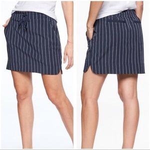 Athleta Midtown Navy Pinstripe Active Skort